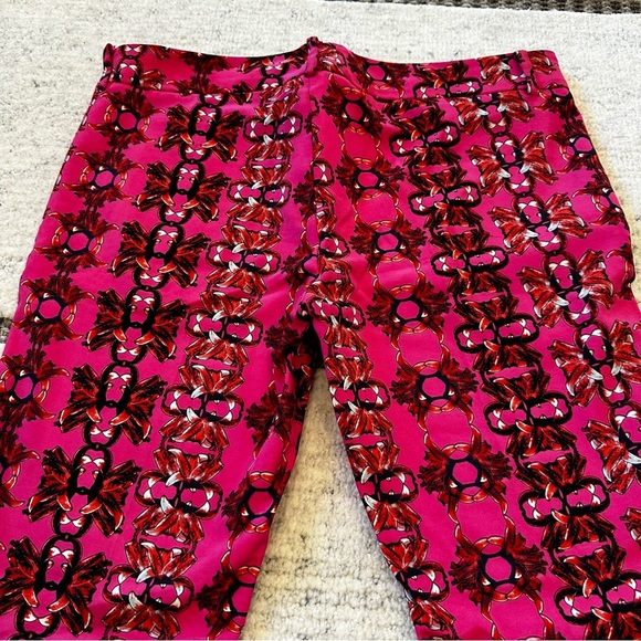 M Missoni Women’s Designer Luxury Cotton Silk Hot Pink Maximalist Pattern Pants - Picture 5 of 13